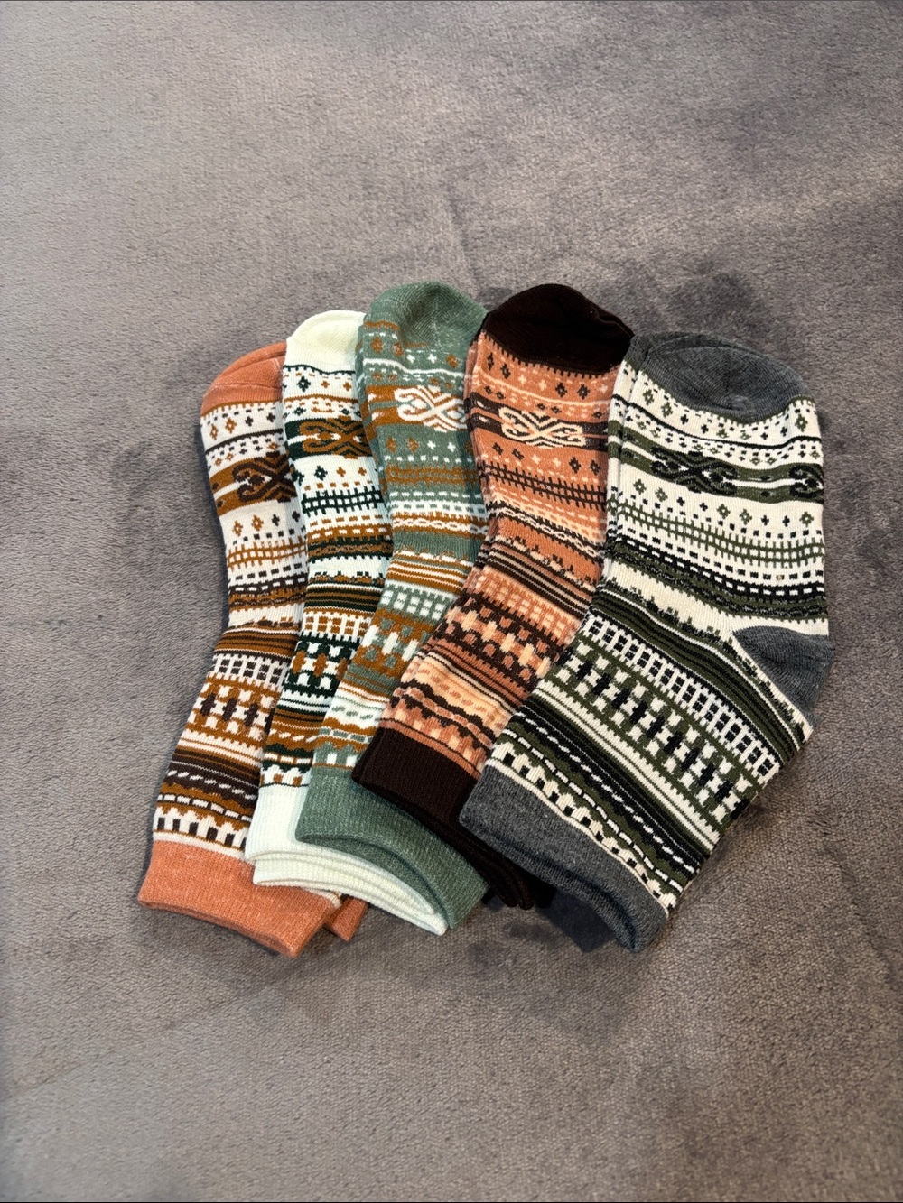 Sock Bundle- Assorted Earth Tones (5-Pack) New Without Tags
